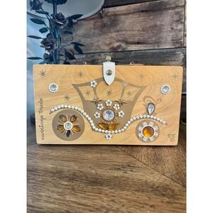 Vintage Enid Collins Carriage Trade Wooden Box Purse Handbag Mid Century 1960s